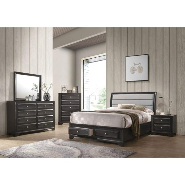 Transitional 8-Drawer Dresser And Mirror Set  |  Mirrored Dressers Bedroom Mirrored Dressers