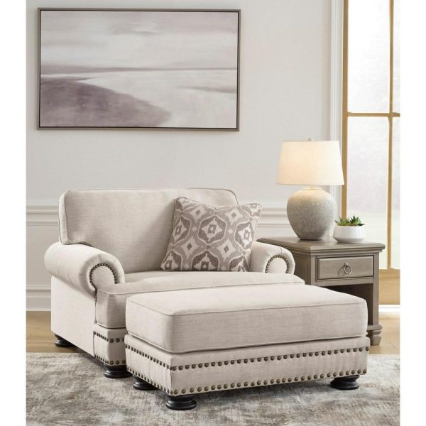 Transitional Chair & 1/2 With Accent Ottoman  |  Living Room Chairs Living Room Living Room Chairs