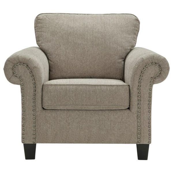 Transitional Chair With Rolled Arms With Nailhead Trim  |  Living Room Chairs Living Room Living Room Chairs