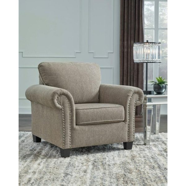 Transitional Chair With Rolled Arms With Nailhead Trim  |  Living Room Chairs Living Room Living Room Chairs