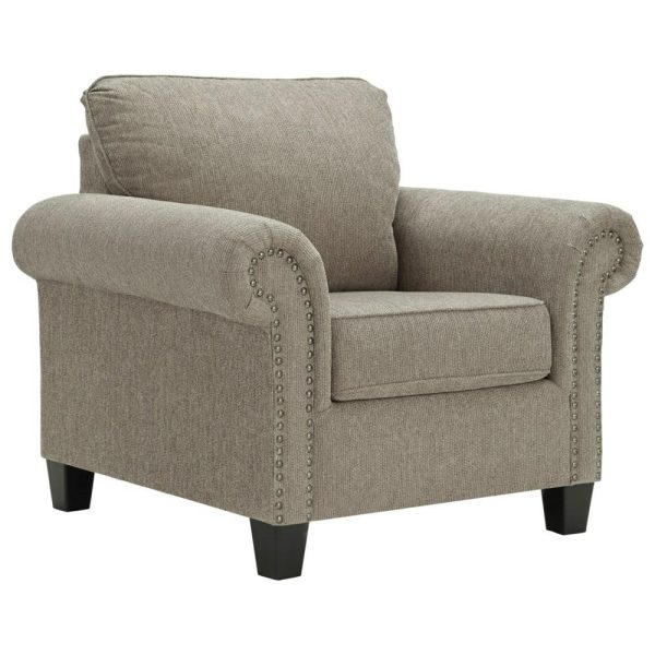 Transitional Chair With Rolled Arms With Nailhead Trim  |  Living Room Chairs Living Room Living Room Chairs