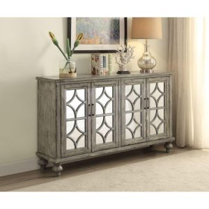 Transitional Console Table With Mirrored Doors  |  Accent Cabinets Accent Cabinets Accent Cabinets