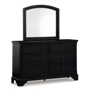 Transitional Dresser And Mirror  |  Mirrored Dressers Bedroom Mirrored Dressers