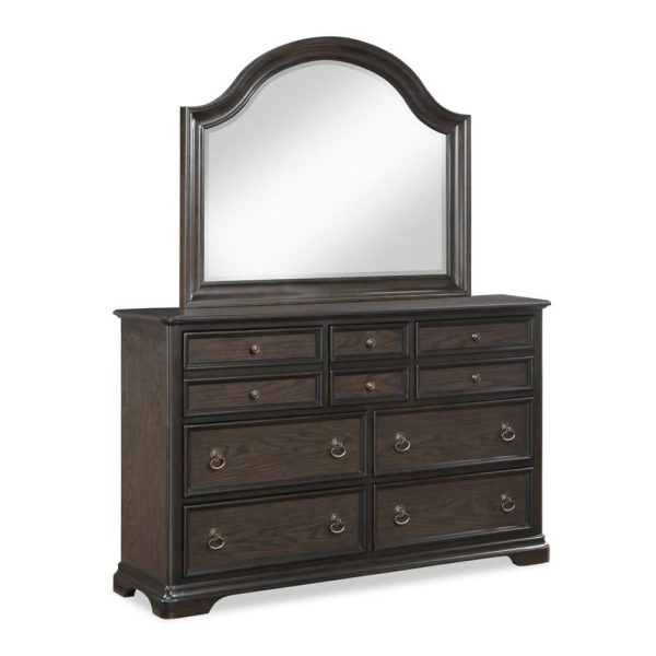 Transitional Dresser & Mirror Set  |  Mirrored Dressers Bedroom Mirrored Dressers