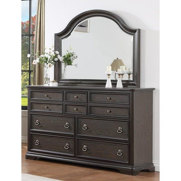 Transitional Dresser & Mirror Set  |  Mirrored Dressers Bedroom Mirrored Dressers