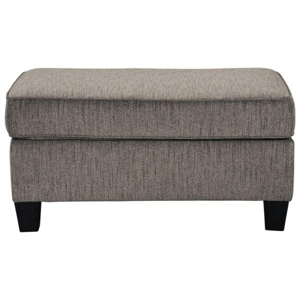 Transitional Ottoman With Tapered Feet  |  Ottomans Living Room Ottomans