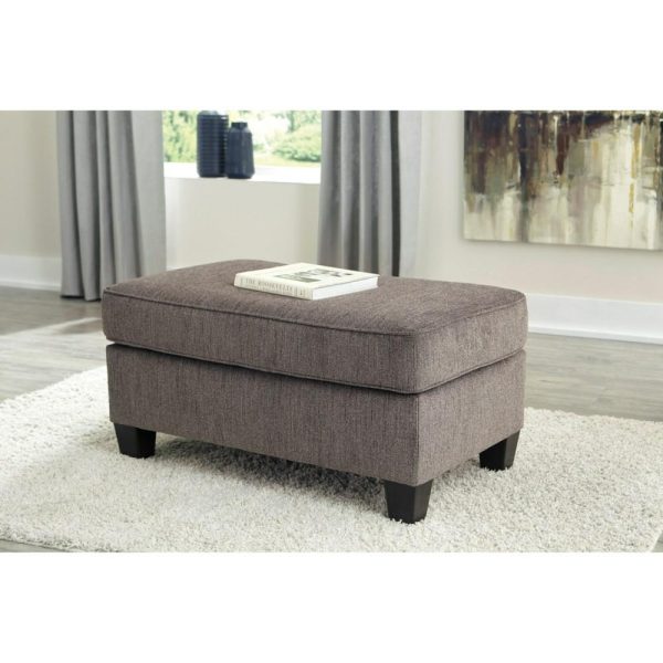 Transitional Ottoman With Tapered Feet  |  Ottomans Living Room Ottomans