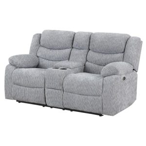 Transitional Power Console Reclining Loveseat  |  Reclining Loveseats Living Room Reclining Loveseats