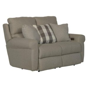 Transitional Power Lay Flat Reclining Loveseat With Built-In Usb Ports  |  Reclining Loveseats Living Room Reclining Loveseats