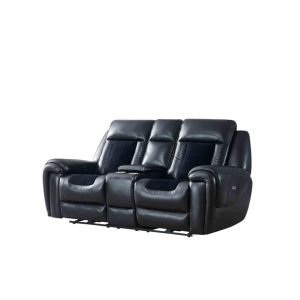 Transitional Power Reclining Loveseat With Console And Led Lighting  |  Reclining Loveseats Living Room Reclining Loveseats