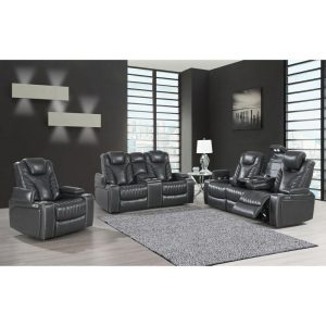 Transitional Power Reclining Loveseat With Console  |  Reclining Loveseats Living Room Reclining Loveseats