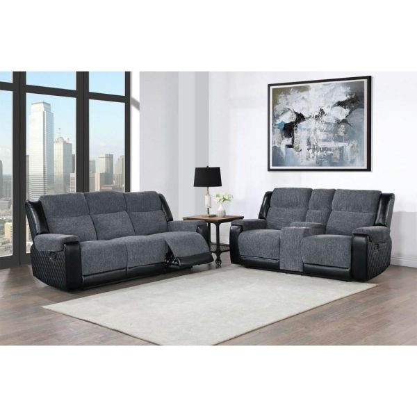 Transitional Reclining Loveseat With Console  |  Reclining Loveseats Living Room Reclining Loveseats