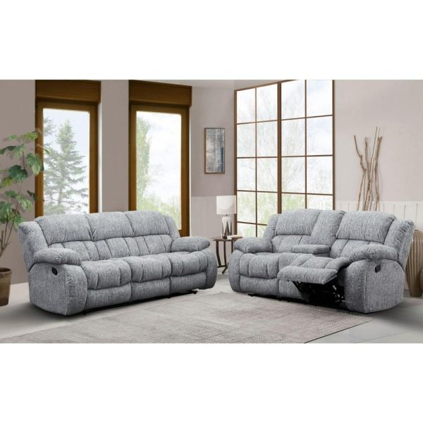 Transitional Reclining Loveseat With Console  |  Reclining Loveseats Living Room Reclining Loveseats