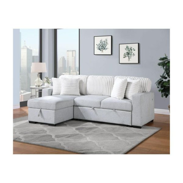 Transitional Reversible Chaise With Storage And 2 Pillows  |  Chaises Chaises Chaises