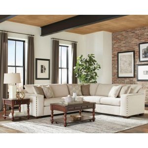 Transitional Sectional Sofa With Nailhead Trim  |  Sectional Sofas Living Room Sectional Sofas