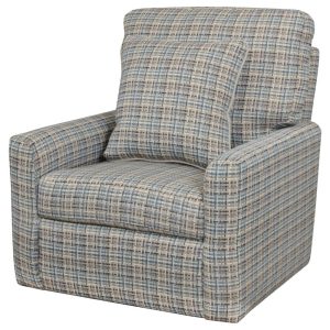 Transitional Swivel Chair With Track Arms  |  Living Room Chairs Living Room Living Room Chairs