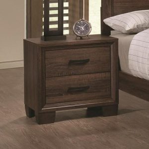 Transitional Two Drawer Nightstand  |  Nightstands Bedroom Nightstands