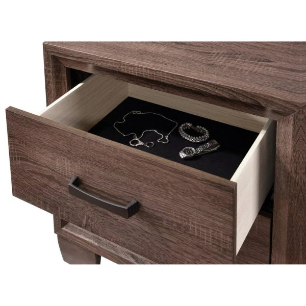 Transitional Two Drawer Nightstand  |  Nightstands Bedroom Nightstands