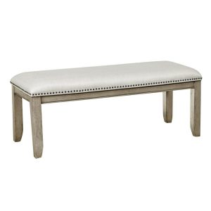 Transitional Upholstered Bench With Nailhead Trim  |  Benches Benches Benches