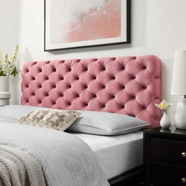 Tufted King/California King Performance Velvet Headboard  |  Headboards Bedroom Headboards