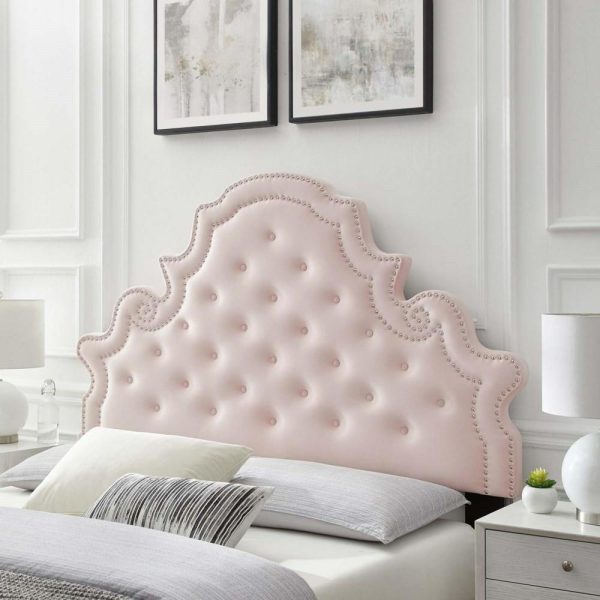 Tufted Performance Velvet Full/Queen Headboard  |  Headboards Bedroom Headboards