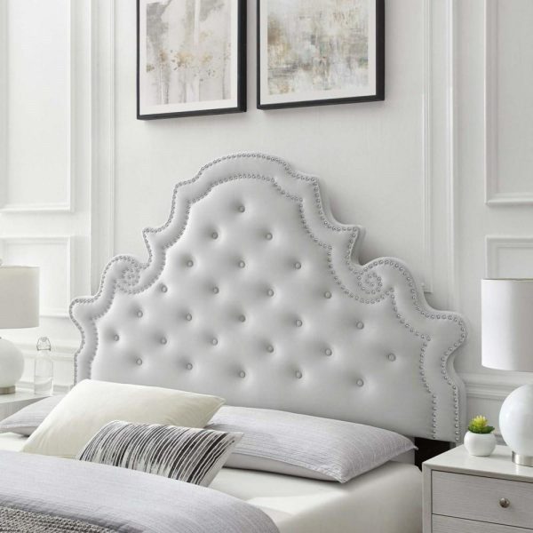 Tufted Performance Velvet Full/Queen Headboard  |  Headboards Bedroom Headboards