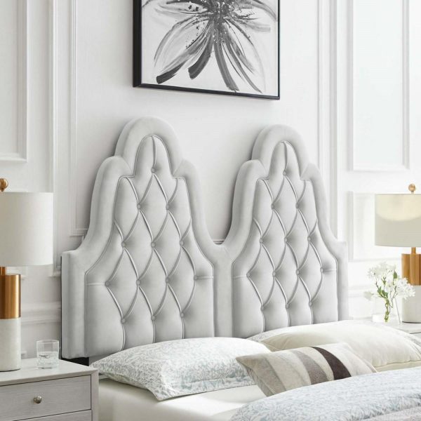 Tufted Performance Velvet Full/Queen Headboard  |  Headboards Bedroom Headboards