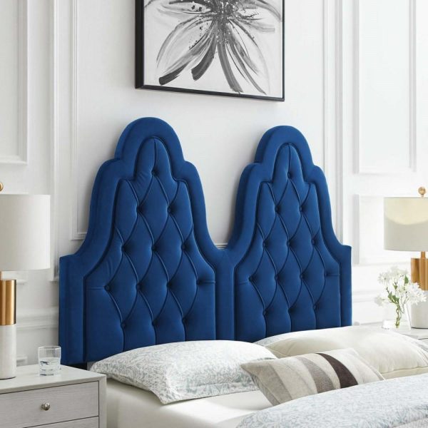 Tufted Performance Velvet King/California King Headboard  |  Headboards Bedroom Headboards