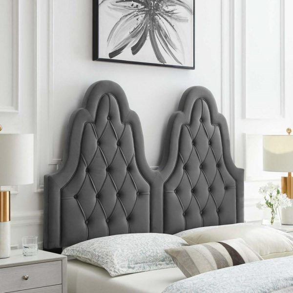 Tufted Performance Velvet King/California King Headboard  |  Headboards Bedroom Headboards