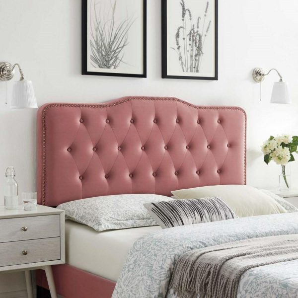 Tufted Performance Velvet King/California King Headboard  |  Headboards Bedroom Headboards