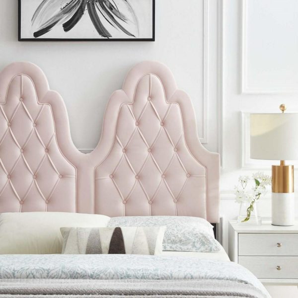 Tufted Performance Velvet Twin Headboard  |  Headboards Bedroom Headboards