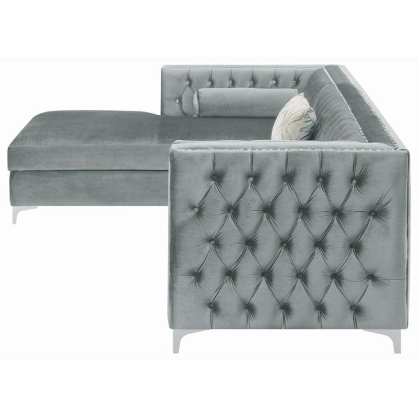 Tufted Sectional With Storage Chaise  |  Sectional Sofas Living Room Sectional Sofas