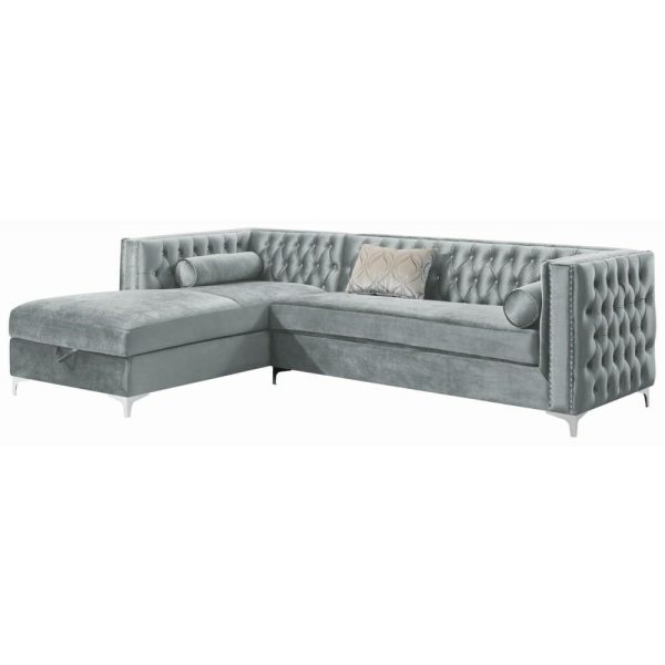 Tufted Sectional With Storage Chaise  |  Sectional Sofas Living Room Sectional Sofas