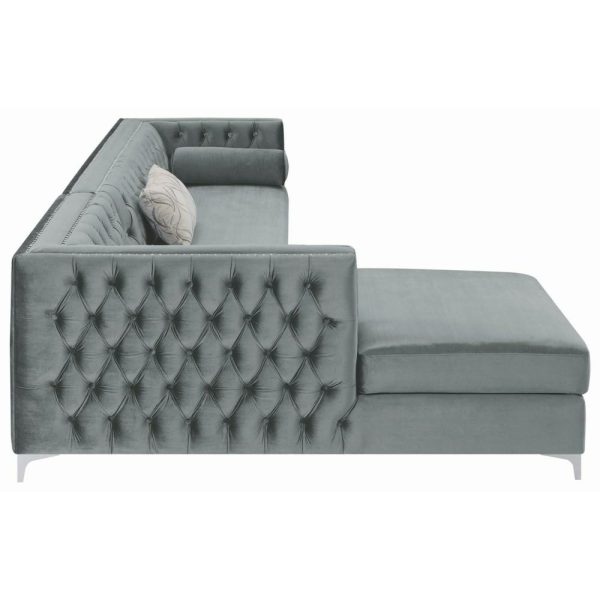 Tufted Sectional With Storage Chaise  |  Sectional Sofas Living Room Sectional Sofas