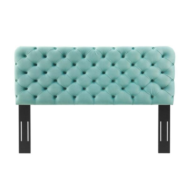 Tufted Twin Performance Velvet Headboard  |  Headboards Bedroom Headboards