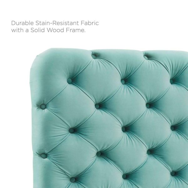 Tufted Twin Performance Velvet Headboard  |  Headboards Bedroom Headboards