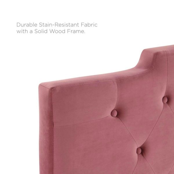 Tufted Twin Performance Velvet Headboard  |  Headboards Bedroom Headboards