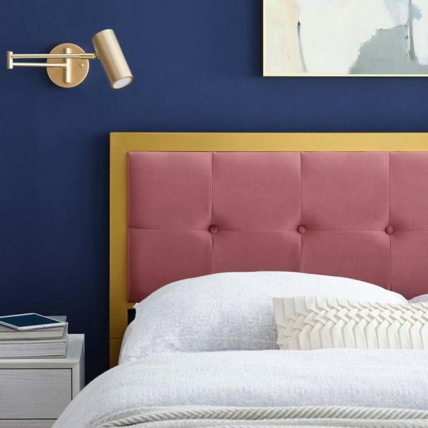 Tufted Twin Performance Velvet Headboard  |  Headboards Bedroom Headboards