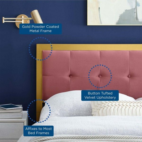 Tufted Twin Performance Velvet Headboard  |  Headboards Bedroom Headboards