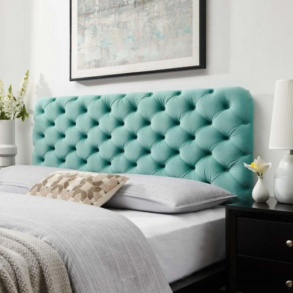 Tufted Twin Performance Velvet Headboard  |  Headboards Bedroom Headboards