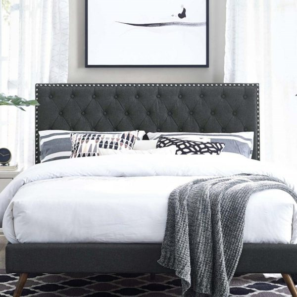 Tufted Twin Upholstered Linen Fabric Headboard  |  Headboards Bedroom Headboards