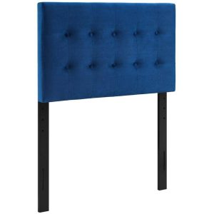 Twin Biscuit Tufted Performance Velvet Headboard  |  Headboards Bedroom Headboards