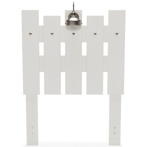 Twin Panel Headboard In Picket Fence Style With Sconce Light  |  Headboards Bedroom Headboards