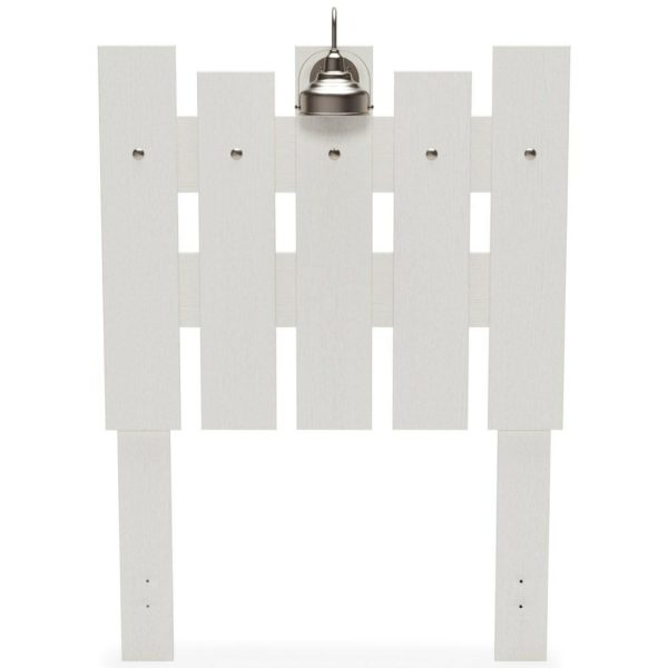 Twin Panel Headboard In Picket Fence Style With Sconce Light  |  Headboards Bedroom Headboards