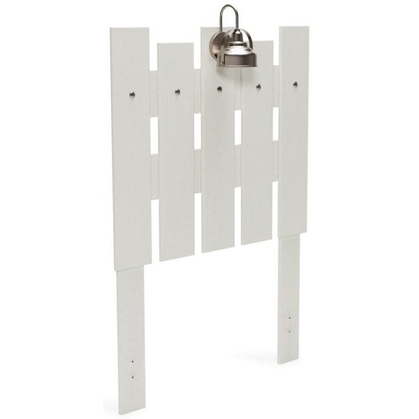 Twin Panel Headboard In Picket Fence Style With Sconce Light  |  Headboards Bedroom Headboards