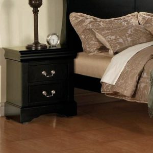 Two Drawer Transitional Nightstand  |  Nightstands Bedroom Nightstands