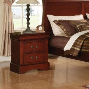 Two Drawer Transitional Nightstand  |  Nightstands Bedroom Nightstands