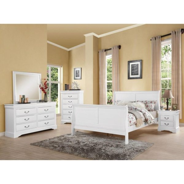 Two Drawer Transitional Nightstand  |  Nightstands Bedroom Nightstands