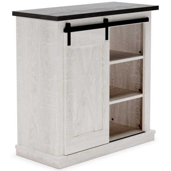 Two-Tone Accent Cabinet With Sliding Barn Door  |  Accent Cabinets Accent Cabinets Accent Cabinets