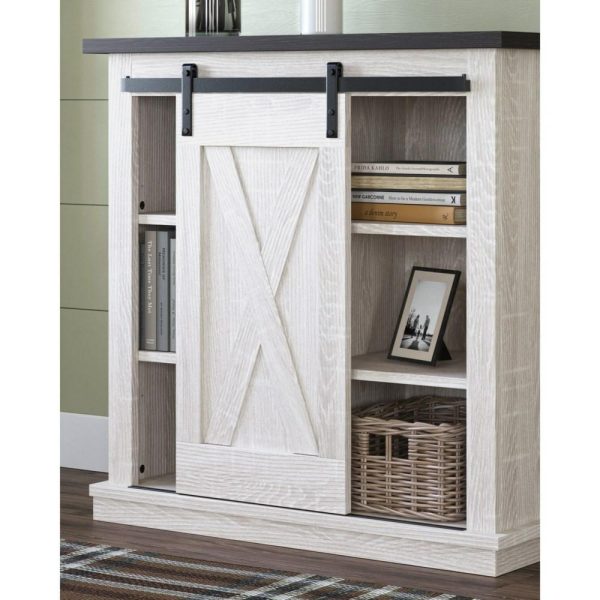 Two-Tone Accent Cabinet With Sliding Barn Door  |  Accent Cabinets Accent Cabinets Accent Cabinets